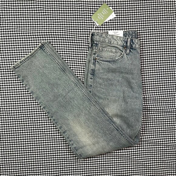 H&M NWT Slim Straight Light Grey Blue Denim Wash Jeans Womens Size 12 - Picture 1 of 7